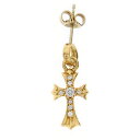 CHROME HEARTS(クロムハーツ) 22K BBY F PPRCHN P/DIA ベイビーファットクロス ドロップピアス PAVEダイヤ ゴールド BCA018【中古】【程度B】【カラーゴールド】【取扱店舗BRING仙台店】