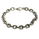 CHROME HEARTS(クロムハーツ) サイズ:8inch LARGE PAPER CHN ラージペーパーチェーン ブレスレット シルバー BCA170【中...