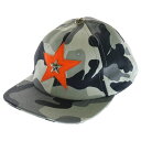 CHROME HEARTS(クロムハーツ) サイズ:OS STR CAMO LEATHER CAP スターパッチ カモ レザーキャップ 帽子 グレー/オレンジ【新古品/中古】【程度S】【カラーグレー】【取扱店舗BRING梅田茶屋町店】(4)