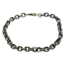 CHROME HEARTS(クロムハーツ) サイズ:7inch PAPER CHAIN ペーパーチェーン ブレスレット シルバー BCA178【中古】【程度B】...