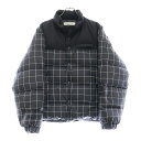 UNDERCOVER(アンダーカバー) サイズ:2 24AW ウィンドウペンチェック総柄 スタンドカラー スナップボタン ダウンジャケット ブルゾン ブラック UP2D4207【中古】【程度B】【カラーブラック】【取扱店舗BRING福岡天神店】