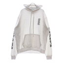 CHROME HEARTS(クロムハーツ) サイズ:M SWTSHRT PLVR アームロゴプリントプルオーバーフーディーパーカー ホワイト【中古】【程度B】【カラーホワイト】【取扱店舗原宿】