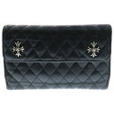 CHROME HEARTS(クロムハーツ) WAVE4 QLT 3SNP ウェーブキルティングレザーウォレット 長財布 ブラック/シルバー【中古】【程度B】【カラーブラック】【取扱店舗BRING札幌店】(4)