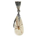 MFM(エムエフエム) TEAR DROP PENDANT NECKLACE ティアドロップ スパイダー ペンダントトップ ネックレス ホワイト/シルバー【中古】【程度B】【カラーホワイト】【取扱店舗OneStyle新宿店】