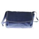 LOEWE(ロエベ) アナグラム ショルダーバッグ 斜め掛けバッグ ホワイトステッチ ブルー ゴールド金具 レザー【中古】【程度A】【カラーブルー】【取扱店舗BRING梅田茶屋町店】