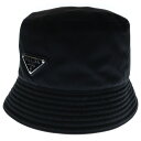 PRADA(プラダ) サイズ:M Re-Nylon バケットハット 黒 ナイロン トライアングルロゴ 2HC137【中古】【程度A】【カラーブラック】【取扱店舗...