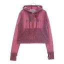 DINOWORKS(ディノワークス) サイズ:ONE SIZE PORIS SHINE HOODIE ジップアップフーディー パーカー ラメ加工 ピンク レディ...