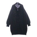 YOHJI YAMAMOTO REGULATION(ヨウジヤマモト レギュレーション) サイズ:2 18AW ロングニットカーディガン コート ブラック レディ...