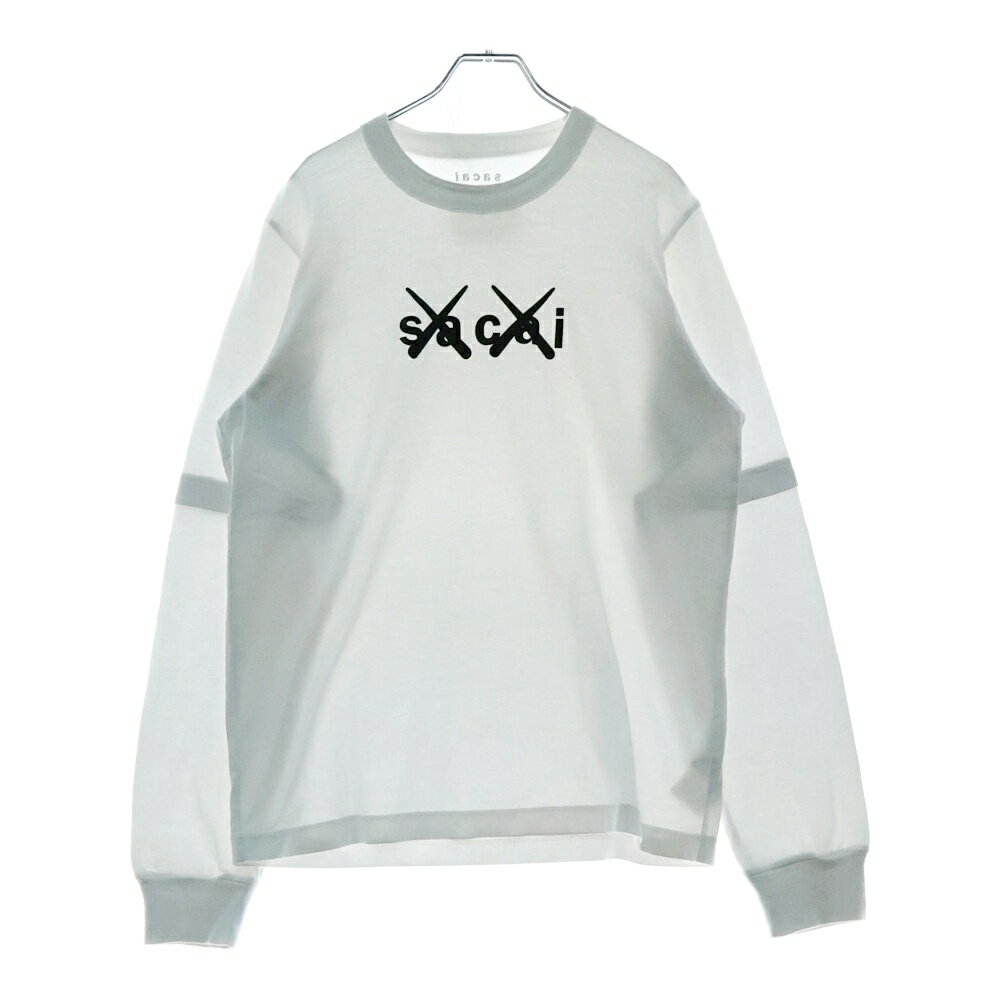 Sacai() :2 21SS KAWS Flock Print Long Sleeve T-Shirt  եåץ...