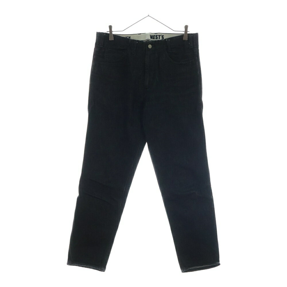 WESTOVERALLS(ウエストオーバーオールズ) サイズ:W32 806T DENIM テーパード ジップフライ デニムパンツ ジーンズ ブラック 19FWPT806【中古】【程度B】【カラーブラック】【オンライン限定商品】
