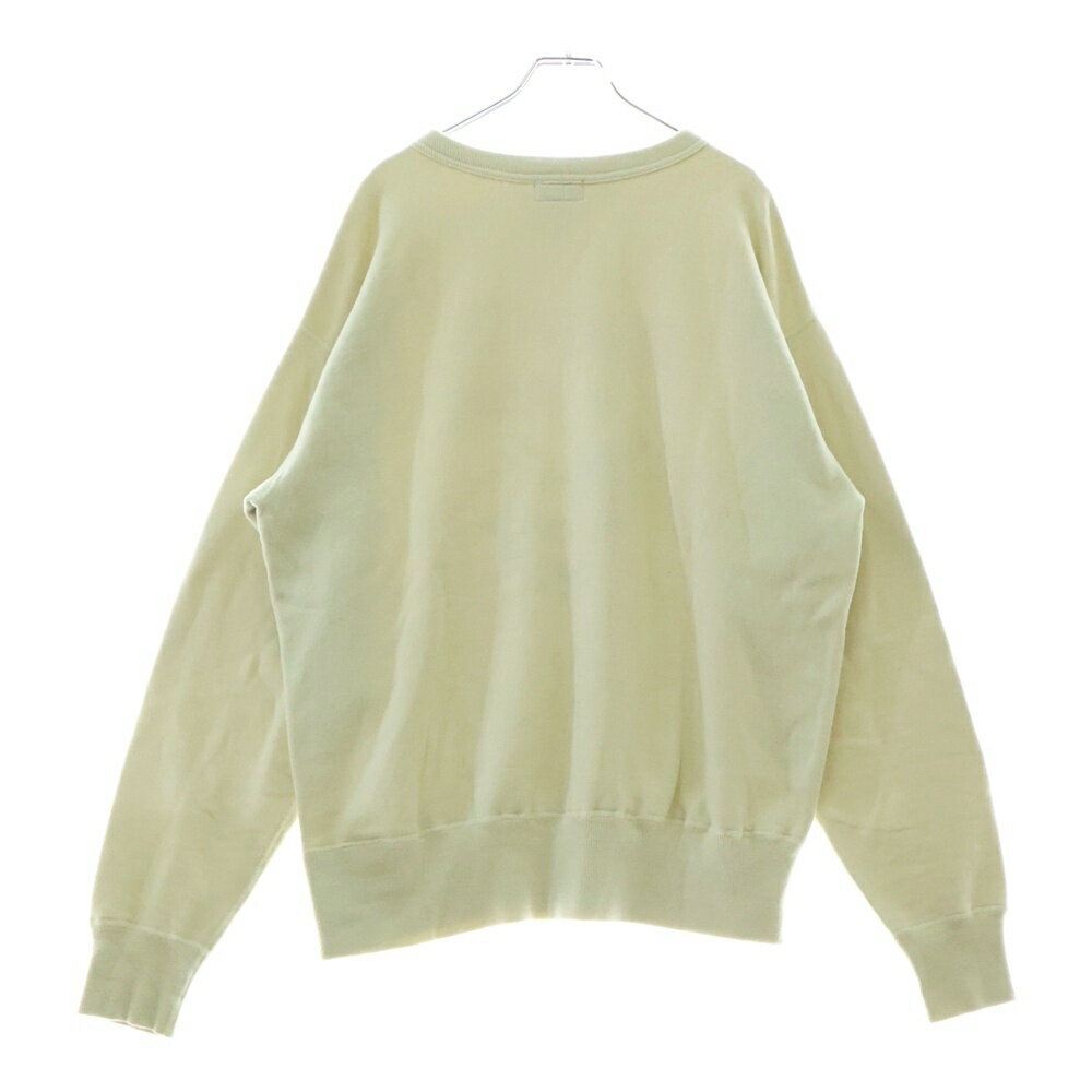 HUMAN MADE(ヒューマンメイド) サイズ:M TSURIAMI SWEATSHIRT ツリアミ ロゴプリント クルーネックスウェットトレーナー アイボリー HM29CS014【中古】【程度B】【カラーホワイト】【オンライン限定商品】