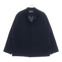 MARGARET HOWELL(マーガレットハウエル) サイズ:L MATT COTTON SILK POPLIN コットン シルク カバーオール ジャケット ネイビー 579-5125010【新古品/中古】【程度S】【カラーネイビー】【オンライン限定商品】