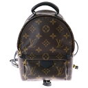 LOUIS VUITTON(ルイヴィトン) モノグラム パームスプリングスMINI ミニリュックサック バックパック ブラウン ゴールド金具 レザー×PVC M...