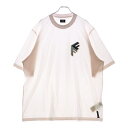 FENDI(フェンディ) サイズ:XXL Fロゴパッチ 半袖Tシャツ カットソー クリーム FY1217 APMC【中古】【程度A】【カラーホワイト】【取扱店舗WASTE_NOT名古屋店】