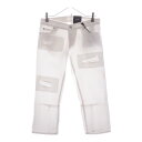 DSQUARED2(ディースクエアード) サイズ:40 20SS VINTAGE EFFECT CROPPED LIGHT WASH JEANS ダメージ加工 クロップド ライトウォッシュジーンズ デニムパンツ ホワイト レディース S72LB0750 STN833【新古品/中古】【程度S】【カラーホワイト】【取扱店舗BRING札幌店】