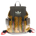 GUCCI(グッチ) ×ADIDAS BACKPACK アディダス GGスプリーム バックパック リュック ベージュ/ブラウン 495563【中古】【程度A】【カラーベージュ】【取扱店舗BRING札幌店】(4)