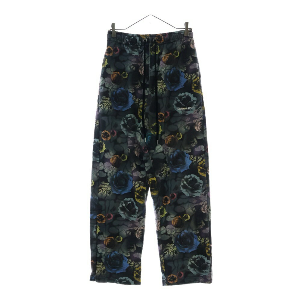 A BATHING APE(アベイシングエイプ) サイズ:S FLORAL CAMO SWEAT PANTS フローラルカモ スウェットパンツ 001PTK801302M マルチ【中古】【程度B】【カラーマルチカラー】【取扱店舗BRING福岡天神店】