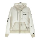 BURBERRY LONDON(バーバリーロンドン) Zip-up Hoodie ジップアップフーディ ロゴプリント パーカー ホワイト 8061451【中古】【程度B】【カラーホワイト】【取扱店舗BRING THRIFT CLOSET 幕張店】