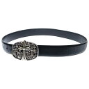 CHROME HEARTS(クロムハーツ) サイズ:34.0inch BUCKL CEMETERY 1.5 セメタリークロスバックル レザーベルト シルバー B...