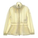 MONCLER(モンクレール) サイズ:0 VABRE GIUBBOTTO VABRE JACKET フーディーフリルナイロンジャケット レディース アイボリー K10931A00128【中古】【程度B】【カラーホワイト】【オンライン限定商品】