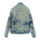 OFF-WHITE(オフホワイト) サイズ:M 20SS ブリーチ加工 デニムジャケット OMYE005R20386020 インディゴ【中古】【程度B】【カラーブルー】【取扱店舗BRING福岡天神店】