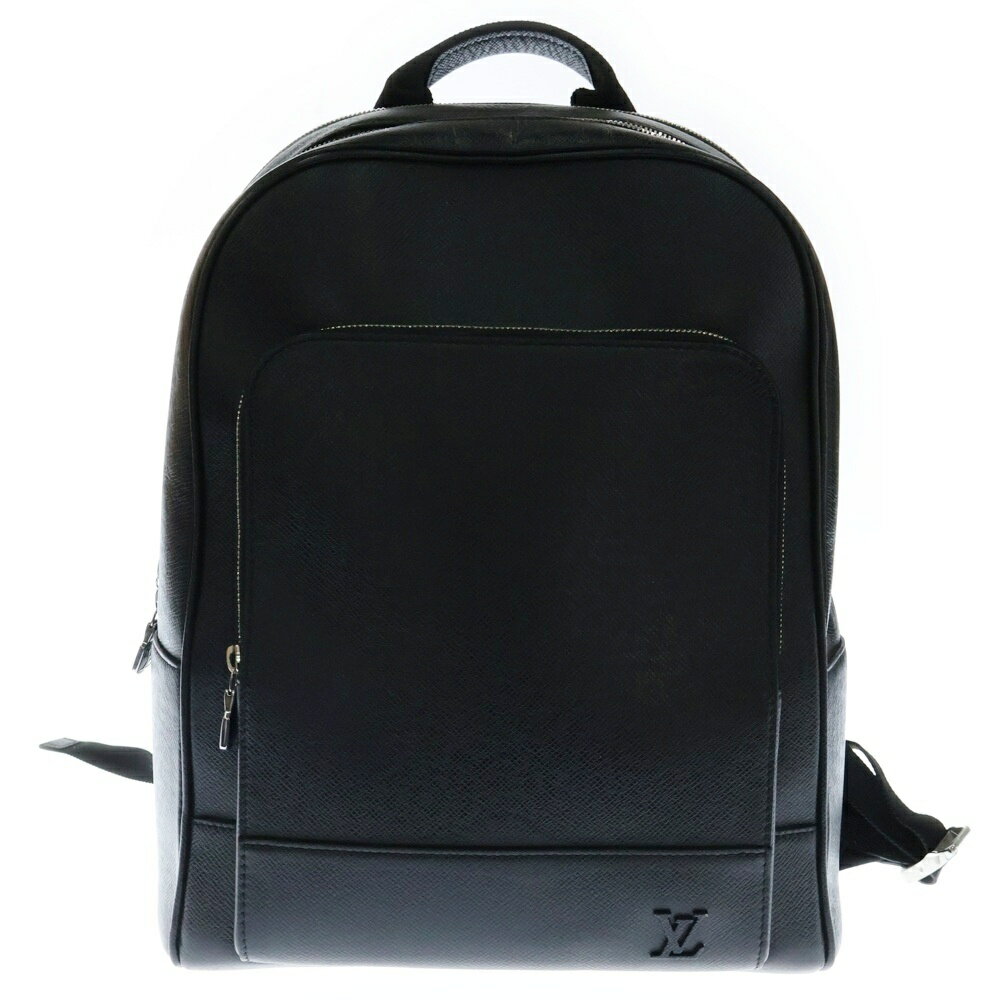 LOUIS VUITTON(ルイヴィトン) タイガ エイドリアン バックパック リュックサック ブラック レザー シル..