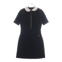 LOUIS VUITTON(ルイヴィトン) サイズ:36 23SS ピーターパンカラードレス ジャージーワンピース ブラック レディース【中古】【程度B】【カラ...