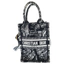 DIOR(ディオール) Book Tote ブックトートミニ バーティカルバッグ 2WAYショルダーバッグ キャンバスハンドバッグ ネイビー【中古】【程度A】【カラーネイビー】【取扱店舗WASTE_NOT名古屋店】(4)