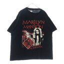 VINTAGE(ヴィンテージ) 00s MARILYN MANSON THE RAPE OF THE WORLD TOUR マリリンマンソン Tシャツ 半袖カッ...