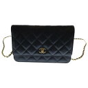 CHANEL(シャネル) サイズ:- マトラッセ チェーンウォレット ショルダーバッグ ターンロック ブラック キャビアスキン ゴールド金具 AP4241【中古...