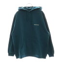 BALENCIAGA(バレンシアガ) サイズ:L 21AW バックロゴ刺繍 スウェット プルオーバーパーカー ブルー 600583 TLVB8【中古】【程度B】【カラーブルー】【取扱店舗BRING梅田茶屋町店】