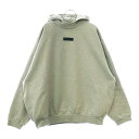 FEAR OF GOD ESSENTIALS(フィアオブゴッド エッセンシャルズ) サイズ:XL HOODIE ラバーロゴ プルオーバースウェットパーカー フーディー グレー【新古品/中古】【程度S】【カラーグレー】【取扱店舗渋谷】