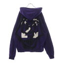 OFF-WHITE(オフホワイト) サイズ:XL 23SS バックアローロゴプリント フーディー プルオーバースウェットパーカー OMBB085S23FLE003 パープル【中古】【程度B】【カラーパープル】【取扱店舗新宿】