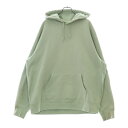 SUPREME(シュプリーム) サイズ:L 22AW Satin Applique Hooded Sweatshirt Mint サテンアップリケ バックロゴプルオーバーパーカー ミントグリーン 【中古】【程度B】【カラーグリーン】【オンライン限定商品】