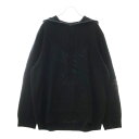 CHROME HEARTS(クロムハーツ) サイズ:XXL WAITING ROOM HD PLVR CSHMR レザークロスパッチ カシミヤニットプルオーバーパーカー ブラック【中古】【程度A】【カラーブラック】【オンライン限定商品】