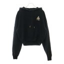 OFF-WHITE(オフホワイト) サイズ:S 19SS Flowers Hooded Sweatshirt プルオーバースウェットパーカー フーディー ブラック OWBB016R19003043【中古】【程度A】【カラーブラック】【オンライン限定商品】
