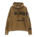 BURBERRY(バーバリー) サイズ:M ホースフェリー ティッシ期 フロントアームプリント スウェット プルオーバーパーカー ブラウン 8048928【中古】【程度B】【カラーブラウン】【取扱店舗BRING心斎橋店】