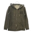 WACKO MARIA(ワコマリア) サイズ:S バックマリアプリント コットンジップアップパーカー グレー【中古】【程度B】【カラーグレー】【オンライン限定商品】