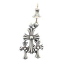 CHROME HEARTS(クロムハーツ) 3CH CROSS DROP トリプルクロス 3クロス ドロップピアス シルバー BCA089【中古】【程度B】【カラーシルバー】【取扱店舗BRING THRIFT CLOSET 幕張店】