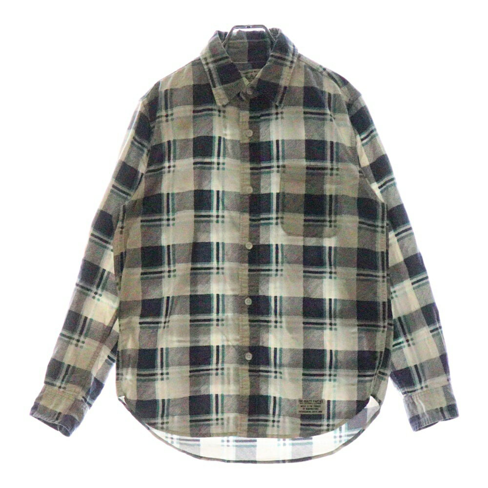 WACKO MARIA(ワコマリア) サイズ:S チェック総柄 ロングスリーブ コットン 長袖シャツ ブルー【中古】【程度B】【カラーブルー】【取扱店舗BRING THRIFT CLOSET 湘南平塚店】