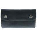 CHROME HEARTS(クロムハーツ) WAVE ウェーブ レザーウォレット 財布 ブラック BCA374【中古】【程度B】【カラーブラック】【取扱店舗On...