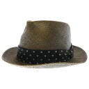WACKO MARIA(ワコマリア) 東京HATROCKERS 中折れ パナマハット 帽子 ブラウン【中古】【程度B】【カラーブラウン】【オンライン限定商品】