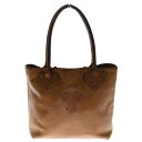 CHROME HEARTS(クロムハーツ) FS TOTE FSトート クロスパッチ付きレザートートバッグ ブラウン【中古】【程度C】【カラーブラウン】【取扱店...