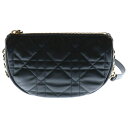Christian Dior(クリスチャンディオール) HOBO ホーボー レザーショルダーバッグ ブラック レディース【中古】【程度B】【カラーブラック】【取扱店舗原宿】