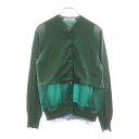 sacai luck(サカイ ラック) サイズ:2 14SS シースルー フリルデザイン カーディガン 14SSLU731 グリーン レディース【中古】【程度B】【カラーグリーン】【オンライン限定商品】