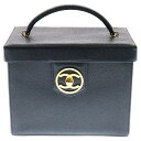CHANEL(シャネル) サイズ:- ココマーク 2WAYバッグ ハンドバッグ ショルダーバッグ バニティバッグ ケース 収納 ブラック キャビアスキン ゴールド金具 A01999【中古】【程度A】【カラーブラック】【取扱店舗新宿】(4)