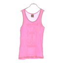 CHROME HEARTS(クロムハーツ) サイズ:M ×KYOSUKE HIMURO OLD TANK TOP オールド 氷室京介 CHクロス ロゴプリント タンクトップ ピンク レディース【中古】【程度B】【カラーピンク】【取扱店舗OneStyle名古屋パルコ店】