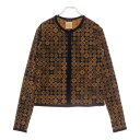 CHANEL(シャネル) サイズ:40 ココマーク 総柄カーディガン 長袖 ブラック×ベージュ レディース 40 P20766V12198【中古】【程度A】【カラーブラック】【取扱店舗新宿】
