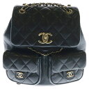 CHANEL(シャネル) マトラッセ キャビアスキン チェーンショルダー 2Way バックパック リュック ブラック AS3860【中古】【程度A】【カラーブラック】【取扱店舗BRING京都河原町店】