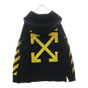 OFF-WHITE(オフホワイト) サイズ:S サイドスリット バックプリント プルオーバーパーカー スウェット ブラック【中古】【程度B】【カラーブラック】【取扱店舗BRING THRIFT CLOSET 湘南平塚店】